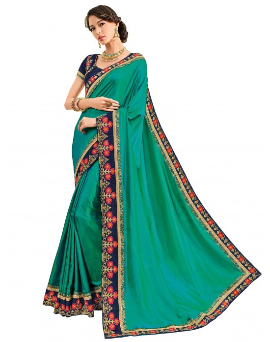 Green color two tone silk Saree Green color two tone silk Saree