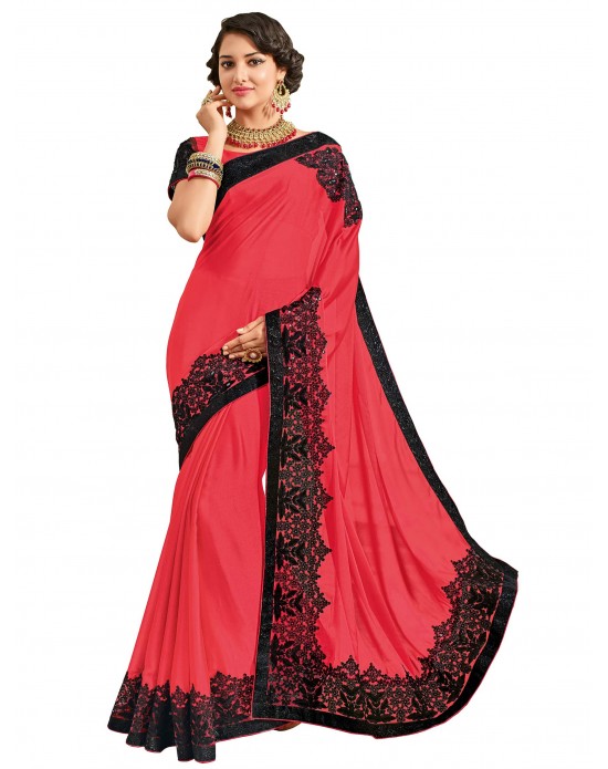 Red color khushi brasso Saree Red color khushi brasso Saree